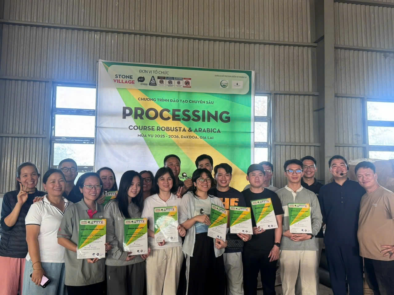 Học viên khóa Processing Robusta & Arabica tại Stone Village Lab, Dakdoa Gia Lai