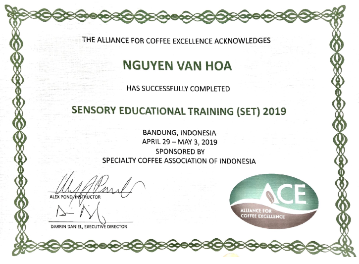 Chứng chỉ ACE Sensory Educational Training 2019 Indonesia