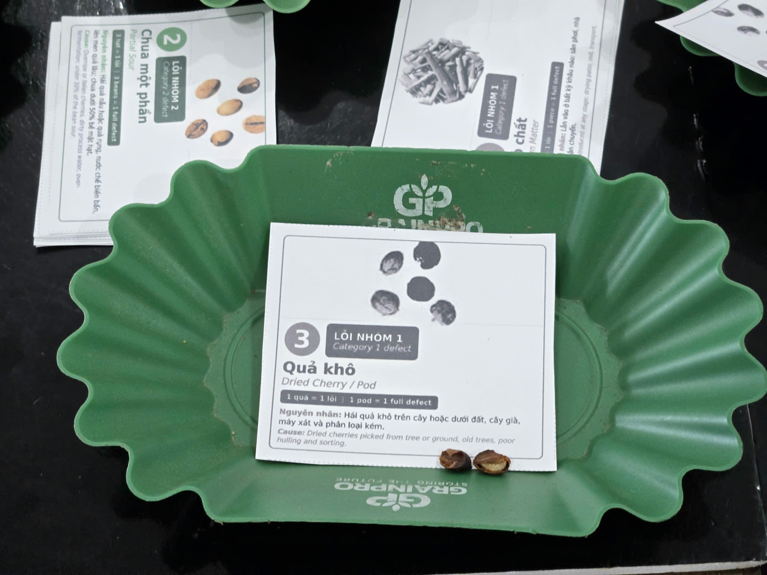 Thẻ lỗi nhân xanh Quả khô Dried Cherry Pod thuộc lỗi nhóm 1