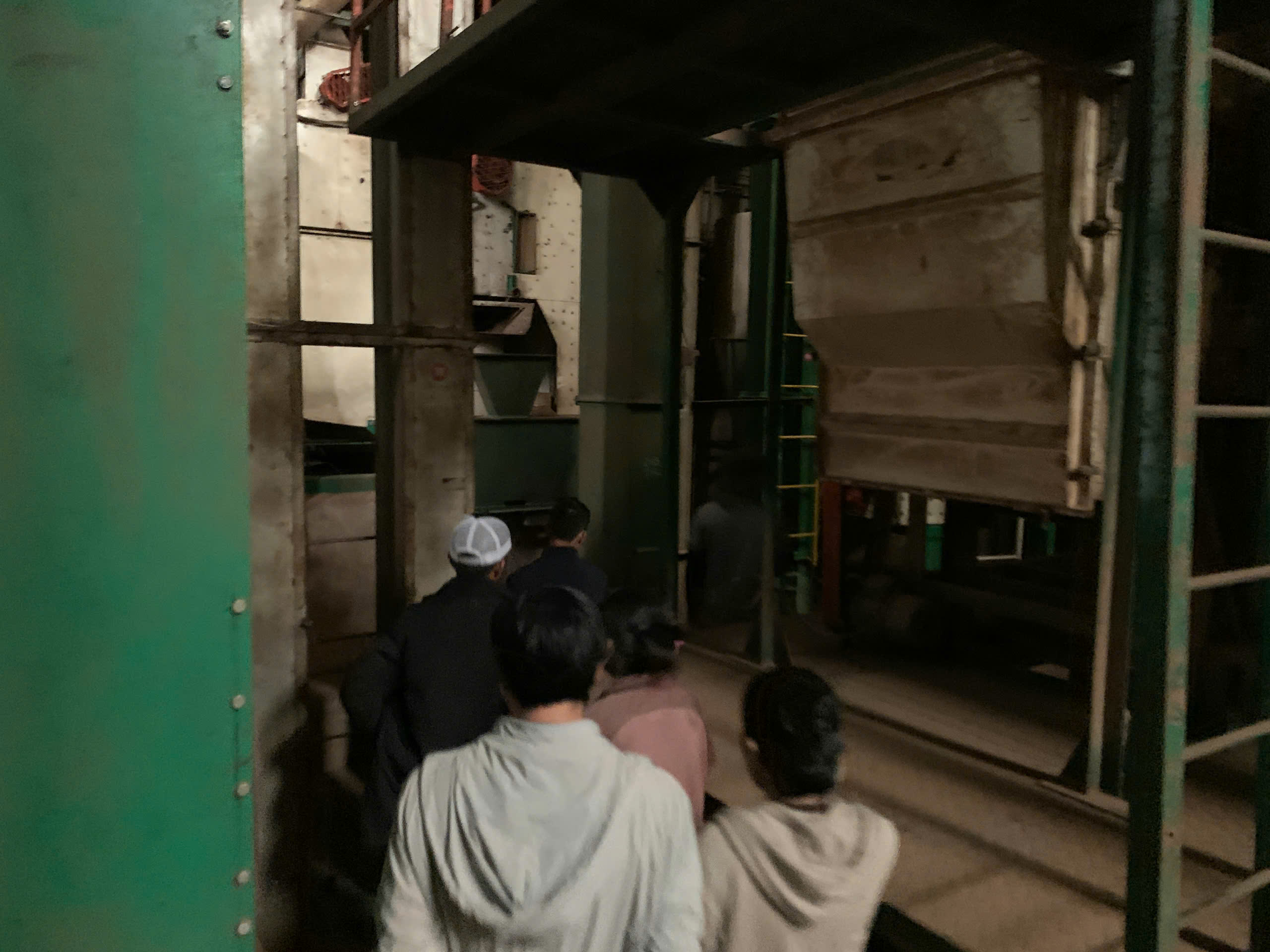 Học viên lớp SCA Green Bean xem dây chuyền chế biến nhân xanh tại nhà máy