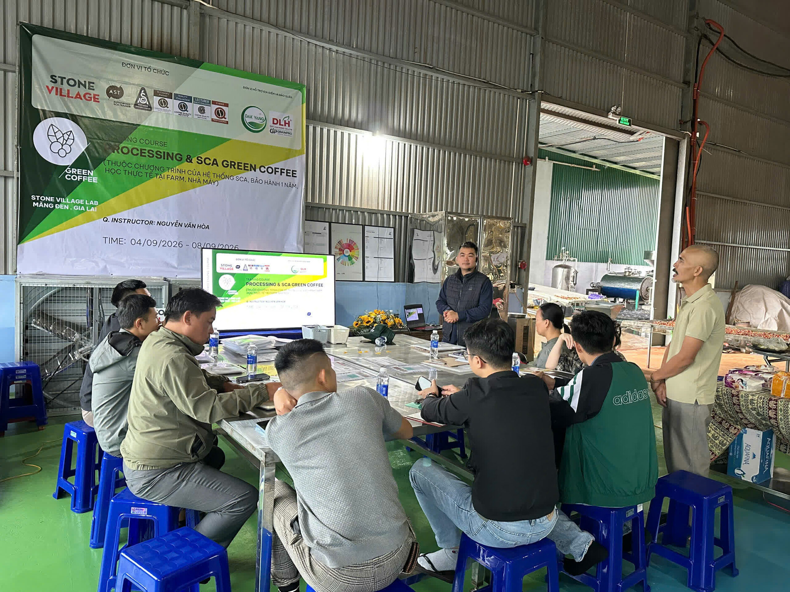 Ngày 1, thứ Sáu 04/09/2026 của khóa Processing và SCA Green Coffee tại HTX Nam Yang, Gia Lai