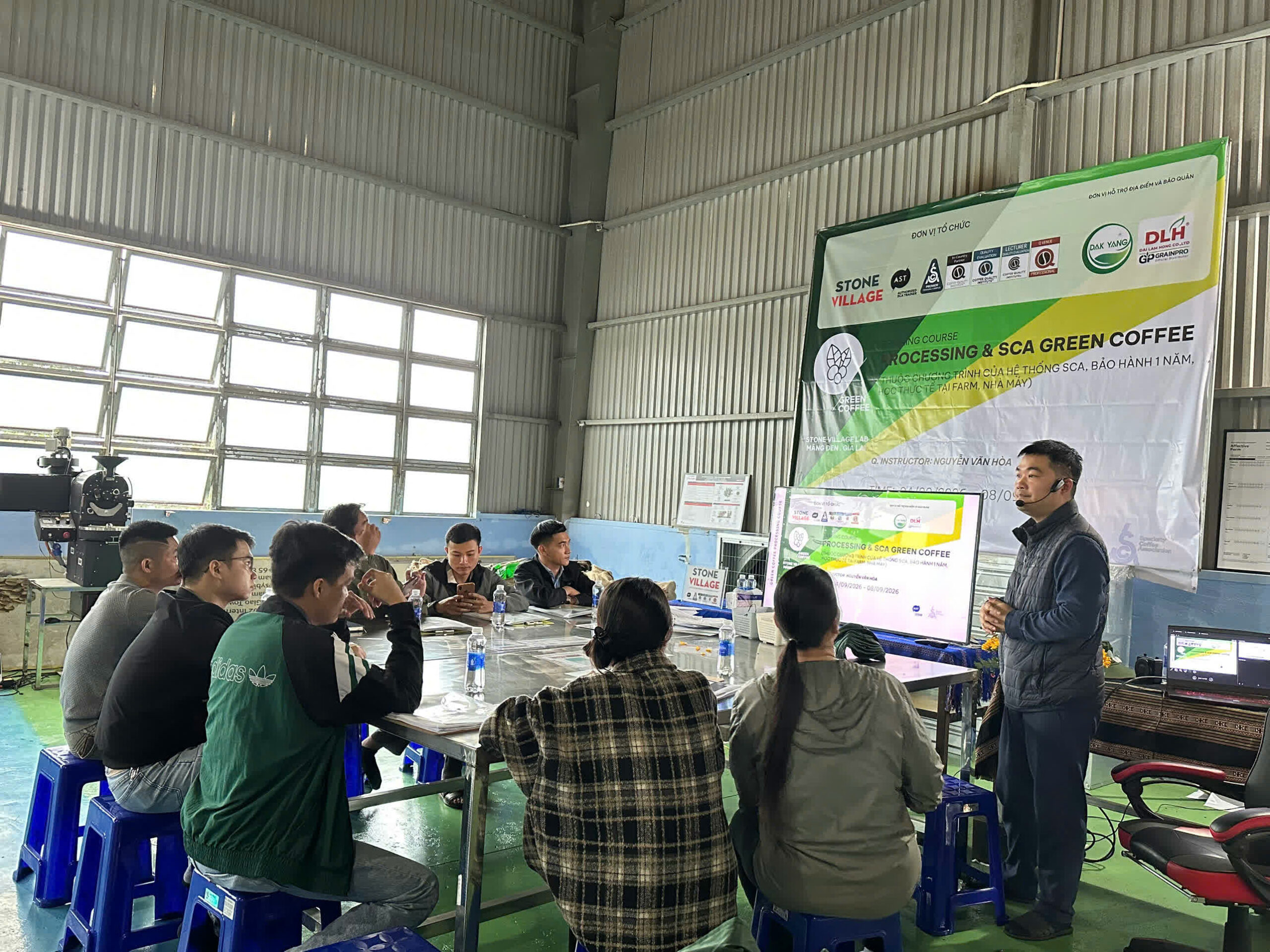 Ngày 1, thứ Sáu 04/09/2026 của khóa Processing và SCA Green Coffee tại HTX Nam Yang, Gia Lai