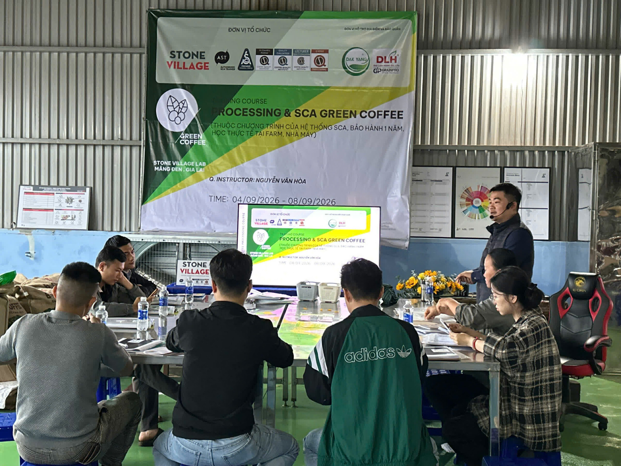 Ngày 1, thứ Sáu 04/09/2026 của khóa Processing và SCA Green Coffee tại HTX Nam Yang, Gia Lai