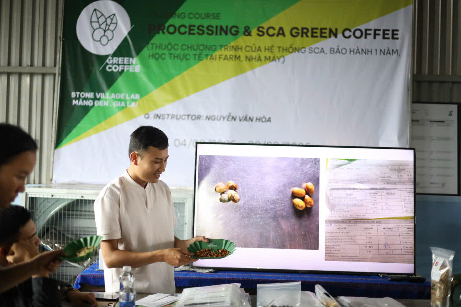 Ngày 2, thứ Bảy 05/09/2026 của khóa Processing và SCA Green Coffee tại HTX Nam Yang, Gia Lai