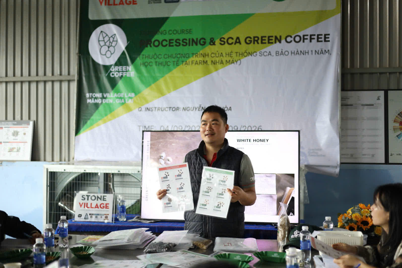 Ngày 2, thứ Bảy 05/09/2026 của khóa Processing và SCA Green Coffee tại HTX Nam Yang, Gia Lai
