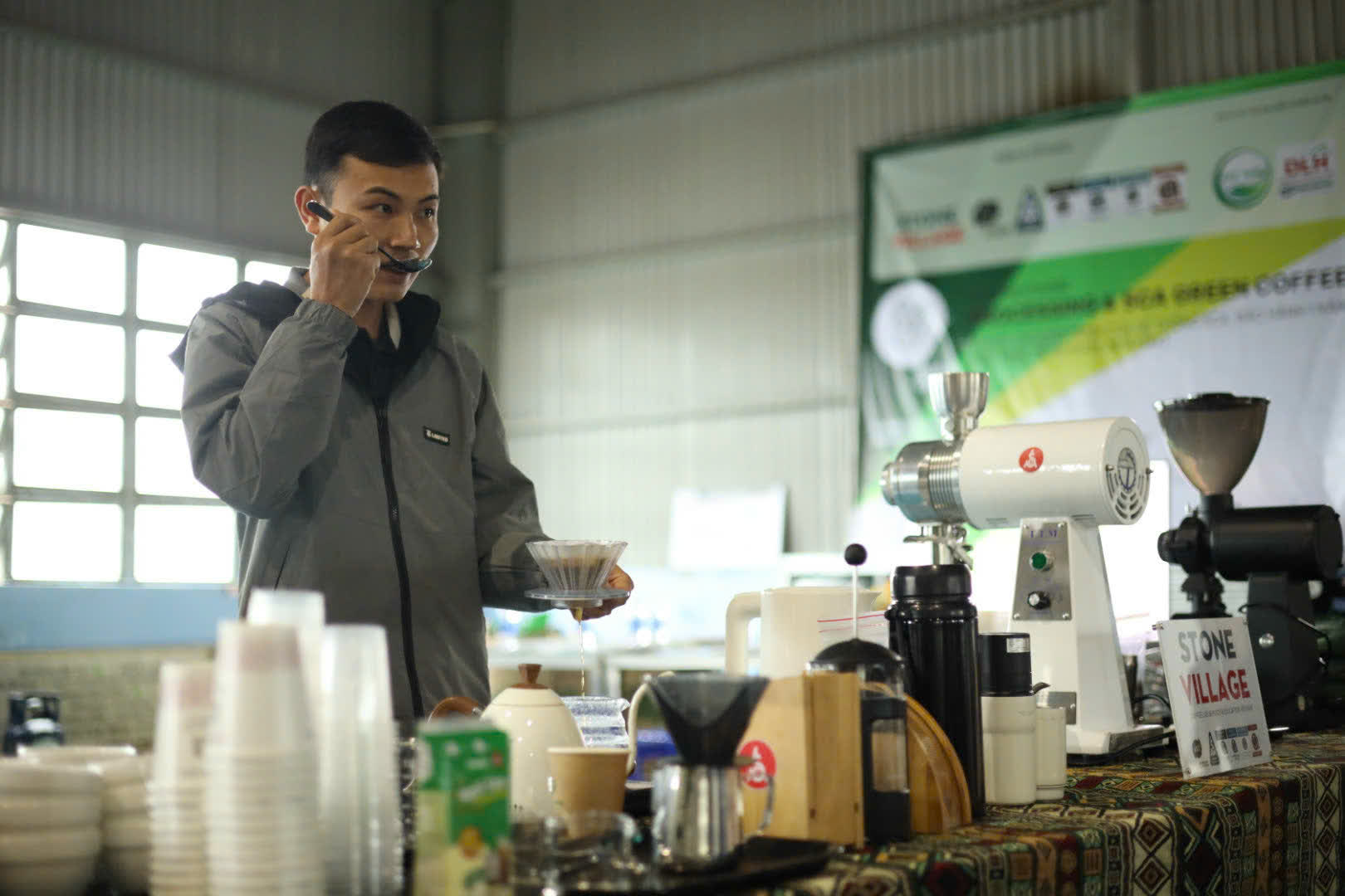 Ngày 2, thứ Bảy 05/09/2026 của khóa Processing và SCA Green Coffee tại HTX Nam Yang, Gia Lai