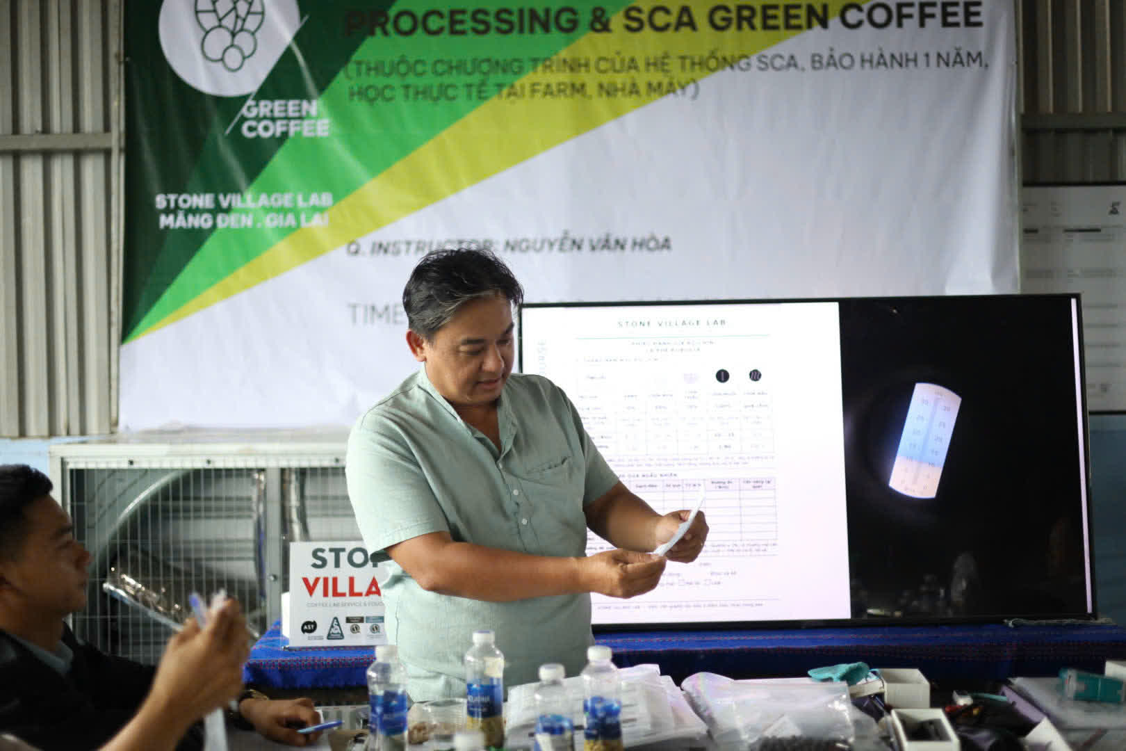 Ngày 2, thứ Bảy 05/09/2026 của khóa Processing và SCA Green Coffee tại HTX Nam Yang, Gia Lai