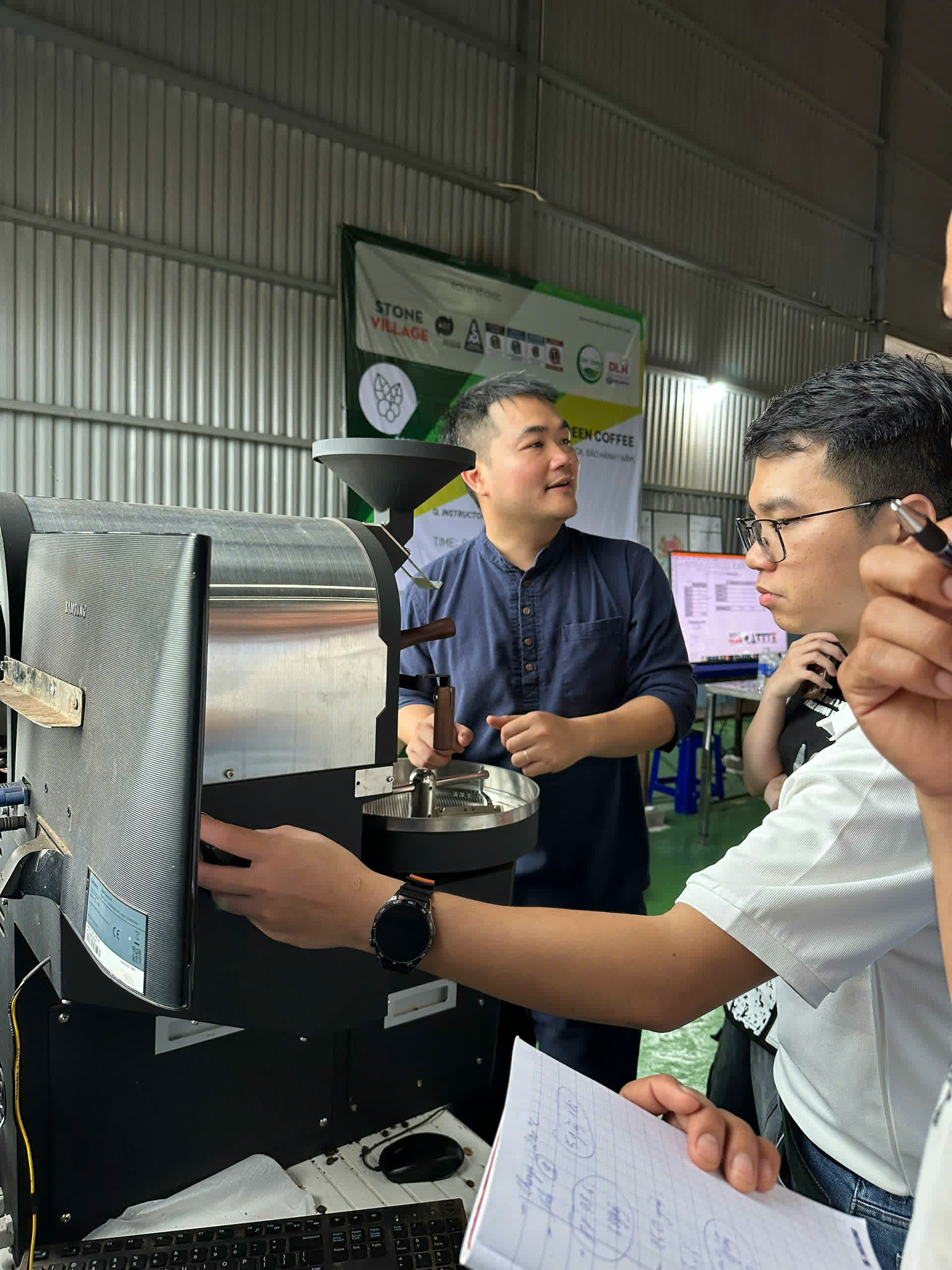 Ngày 5, thứ Ba 08/09/2026 của khóa Processing và SCA Green Coffee tại HTX Nam Yang, Gia Lai